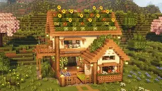 [Minecraft] 🌻🌼 Aesthetic Cottagecore House Tutorial / Mizuno's 16 Craft Resource Pack