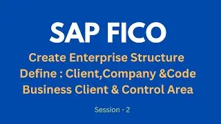 Create Enterprise Structure in SAP FICO |Define Client,Company &Code, Business Client & Control Area