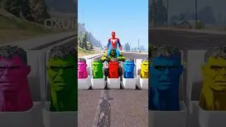 GTA V SPIDER-MAN SAVES HULK! SKIBIDI TOILET HULKS HURT! #gta5 #shorts