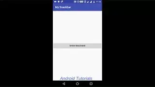 How to make a Snackbar in Android 2017