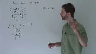 3 6 Video 2 Solving 1 Step Subtraction Equations   2 Examples Worked Out