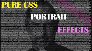 Pure CSS Text Portrait Effects | Html CSS Tutorial