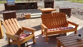 An Entire DIY Patio Furniture Set - All From 2X4's!