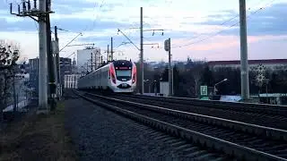 FAST ELECTRIC TRAIN RUNNING TO THE CAPITAL