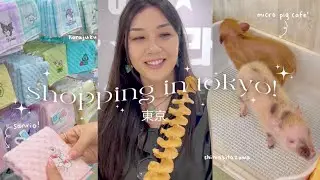 TOKYO shop with me!🍡  harajuku, thrifting in shimokitazawa, pig cafe!