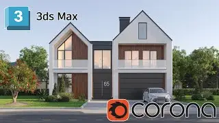 Exterior House Elevation in 3ds max Corona Render | Architectural Design | 3ds Max Corona Render