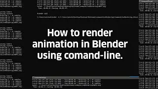 How to render animation in Blender using Command-Line