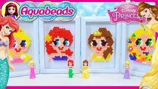 Disney Princess Aquabeads Portraits Craft Review Silly Play Kids Toys Rapunzel Ariel Belle Aurora