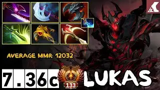 Shadow Fiend Pos 1 | Average MMR: 12032 | Lukas | 7.36c | Immortal Dota 2 Pro Plays