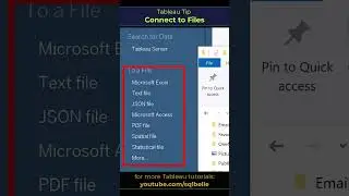 #Tableau Tip - Drag Files to Connect #tableautips #tableaututorial  #tableaudesktop #tutorial