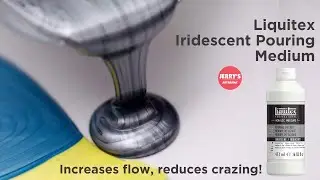 Watch Liquitex Iridescent Acrylic Pouring Medium in action!