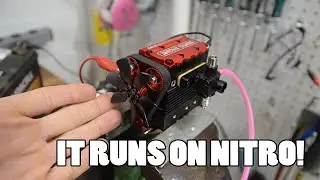 Building and running a small NITRO ENGINE! #shorts