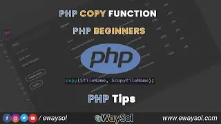 How to Copy Files in PHP | source directory to destination directory | PHP copy function | eWaySol