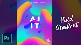 Create FLUID GRADIENT Poster in Photoshop | Hindi