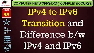 L58: IPv4 to IPv6 Transition and Difference b/w IPv4 and IPv6 | Data Communication Network Lectures