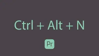 How To Create a New Project Using Keyboard Shortcuts in Adobe Premiere Pro