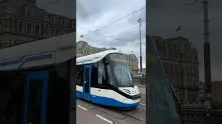 CAF Urbos 100 TRAMS crossing the drawbridge in Amsterdam 🇳🇱