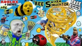 ROBLOX BEE SWARM SIMULATOR FREE EGGS from FORTNITE! (FGTEEV Honey Tornado #46)