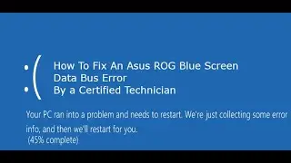 How To Fix An Asus ROG Blue Screen Data Bus Error by a Certified Technician