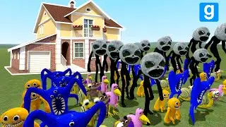 GARTEN OF BANBAN 2 FAMILY VS HOUSES!! (Garrys Mod)