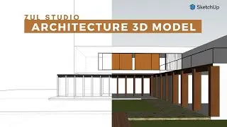 Comprehensive Tutorial Architecture 3D Modeling with SketchUp |  Private House 281