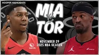 Miami Heat vs Toronto Raptors Full Game Highlights | Nov 29 | 2025 NBA Season