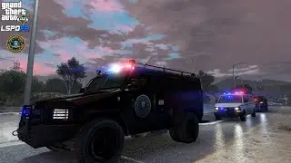 GTA V - LSPDFR 0.4.9🚔 - FIB SWAT - High Risk Prison Convoy Escort - 4K