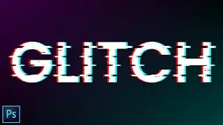 How to make glitch text effect in photoshop