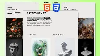 Build The Art Landing Page Clean Design Using HTML & CSS #huxnwebdev