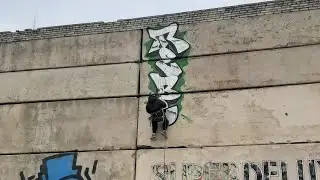 Graffiti bombing. Rappelling on abandoned spot. Chrome piece. Rebel813 4K 2024