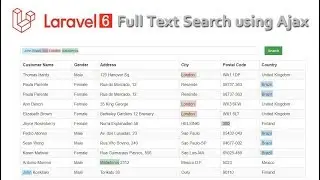 Full Text Search in Laravel 6 using Ajax