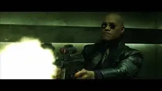 The Matrix Revolutions Morpheus, Trinity Against  The Merovingian Men At Club