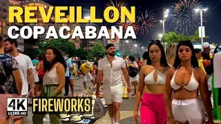 🇧🇷 COPACABANA NEW YEAR'S EVE CELEBRATION 4K ⁶⁰ | RIO DE JANEIRO, BRAZIL, REVEILLON