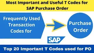 20 Most Important and Frequently used SAP MM Transaction Codes for Purchase Order II T Codes for PO