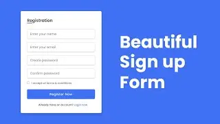 Sign up or Registration Form Template in HTML and CSS