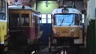 Moscow, scenes of Apakovskoe tram depot in 2004