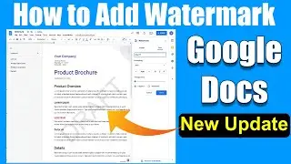 How to add Watermark in Google Docs | Google Docs New Update 2022🔥🔥🔥