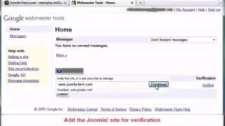 Joomla! sitemap verification for Google with RSSeo!