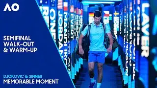 Djokovic v Sinner | Semifinal Walk-Out & Warm-Up | Australian Open 2024