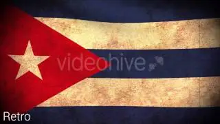 Cuba Flag 2 Pack – Grunge and Retro