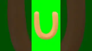 Green Screen Animated Letter U #greenscreen #letteru #shorts