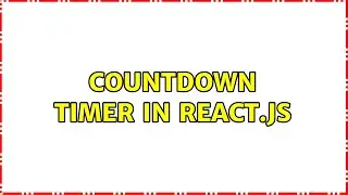 Countdown timer in React.js