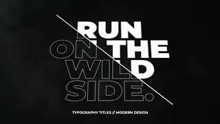 Modern Typography Titles | After Effects