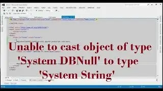 Unable to cast object of type System DBNull to type System String