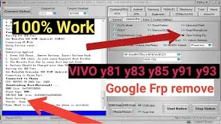 Vivo y81 y83 y85 y91 y93 / Google frp remove miracle box / 100% work