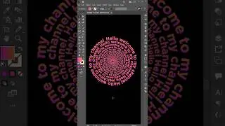 SPIRAL TEXT EFFECT IN ILLUSTRATOR || #illustrator #tutorial