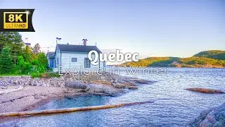 Quebec Explore In Winter By 8k drone _ ULTRA HD Quebec City Tour In Winter || By 8k Drone