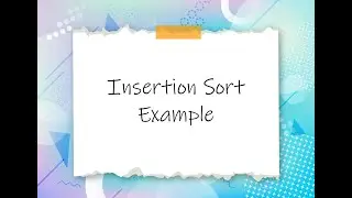 C Programs || Array || Insertion Sort Example