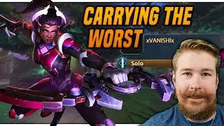 CARRYING THE WORST PLAYER IN SMITE!