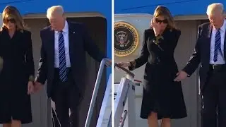 People can't stop talking about the weird body language between Donald and Melania Trump